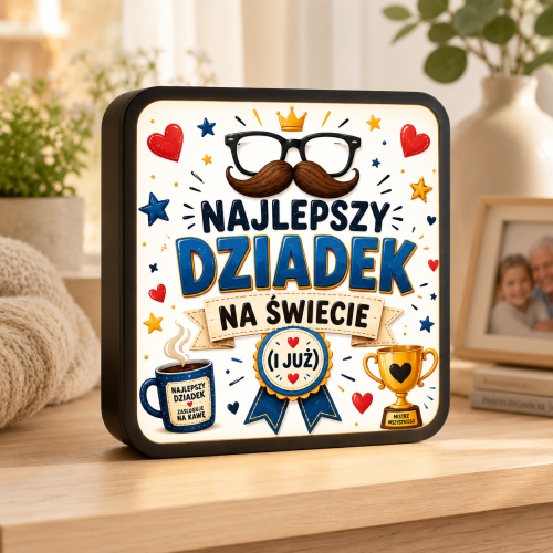 LUMIBOX dekoracyjny, pomysł na prezent, lampka dekoracyjna led z własnym wzorem zdjęciem napisem