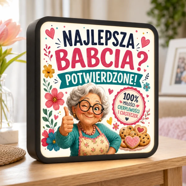 LUMIBOX dekoracyjny, pomysł na prezent, lampka dekoracyjna led z własnym wzorem zdjęciem napisem