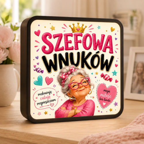 LUMIBOX dekoracyjny, pomysł na prezent, lampka dekoracyjna led z własnym wzorem zdjęciem napisem