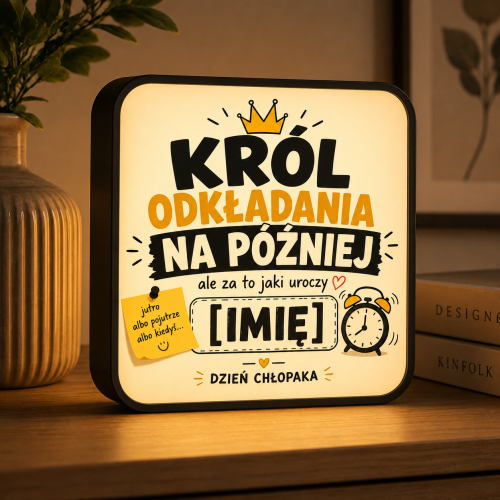 LUMIBOX dekoracyjny, pomysł na prezent, lampka dekoracyjna led z własnym wzorem zdjęciem napisem