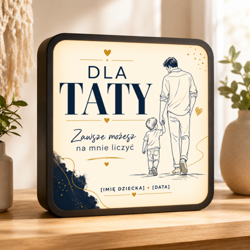LUMIBOX dekoracyjny, pomysł na prezent, lampka dekoracyjna led z własnym wzorem zdjęciem napisem