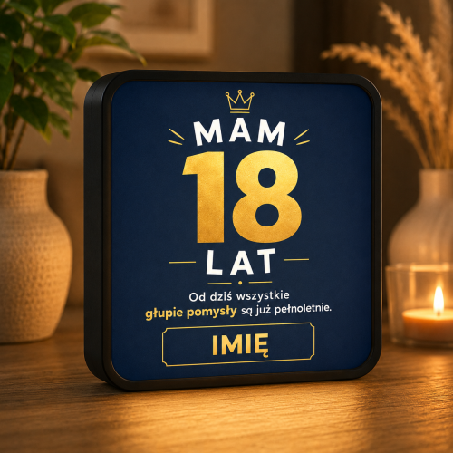 LUMIBOX dekoracyjny, pomysł na prezent, lampka dekoracyjna led z własnym wzorem zdjęciem napisem