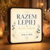 LUMIBOX dekoracyjny, pomysł na prezent, lampka dekoracyjna led z własnym wzorem zdjęciem napisem