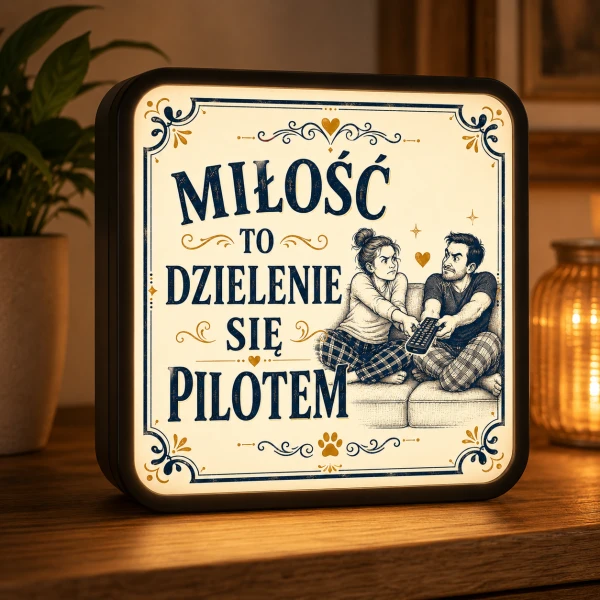 LUMIBOX dekoracyjny, pomysł na prezent, lampka dekoracyjna led z własnym wzorem zdjęciem napisem
