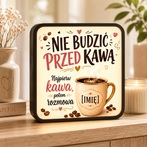 LUMIBOX dekoracyjny, pomysł na prezent, lampka dekoracyjna led z własnym wzorem zdjęciem napisem