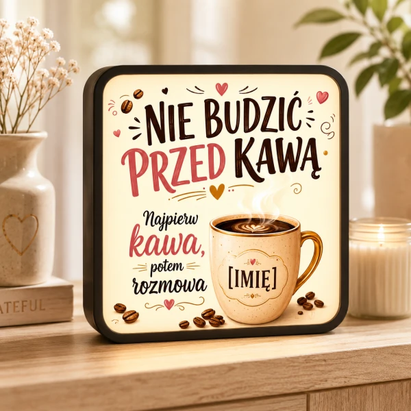 LUMIBOX dekoracyjny, pomysł na prezent, lampka dekoracyjna led z własnym wzorem zdjęciem napisem