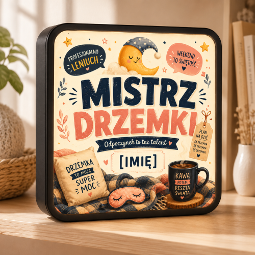 LUMIBOX dekoracyjny, pomysł na prezent, lampka dekoracyjna led z własnym wzorem zdjęciem napisem