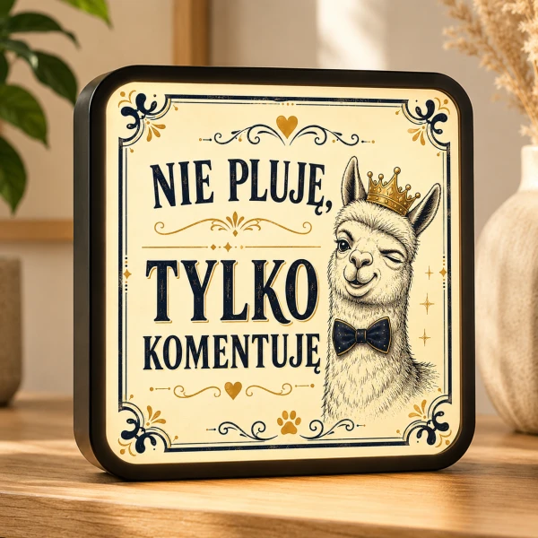LUMIBOX dekoracyjny, pomysł na prezent, lampka dekoracyjna led z własnym wzorem zdjęciem napisem