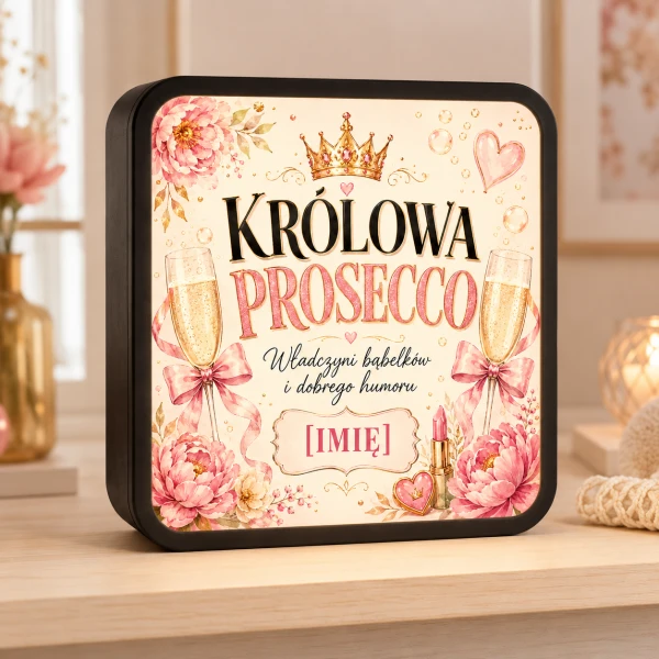 LUMIBOX dekoracyjny, pomysł na prezent, lampka dekoracyjna led z własnym wzorem zdjęciem napisem