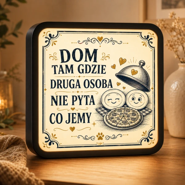 LUMIBOX dekoracyjny, pomysł na prezent, lampka dekoracyjna led z własnym wzorem zdjęciem napisem